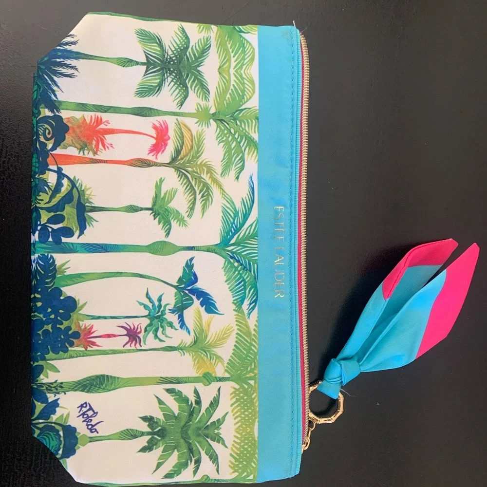 Estee Lauder Colorful Satin Cosmetic Bags Ruben Toledo Design Keepsake Butterfly